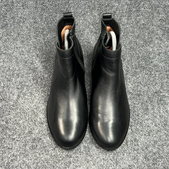 Vionic Clara Ankle Boots Women's Size 9 Black Leather Weather Resistant Booties - Picture 3 of 15